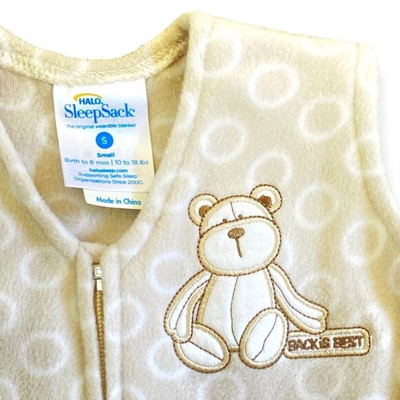 HALO SleepSack 0-6 Months Small Fleece Wearable Blanket Swaddle Neutral Unisex - Picture 5 of 7